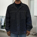 Dark Space Print Men's Shirt Jacket
