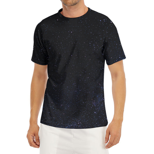 Dark Space Print Men's Short Sleeve Rash Guard