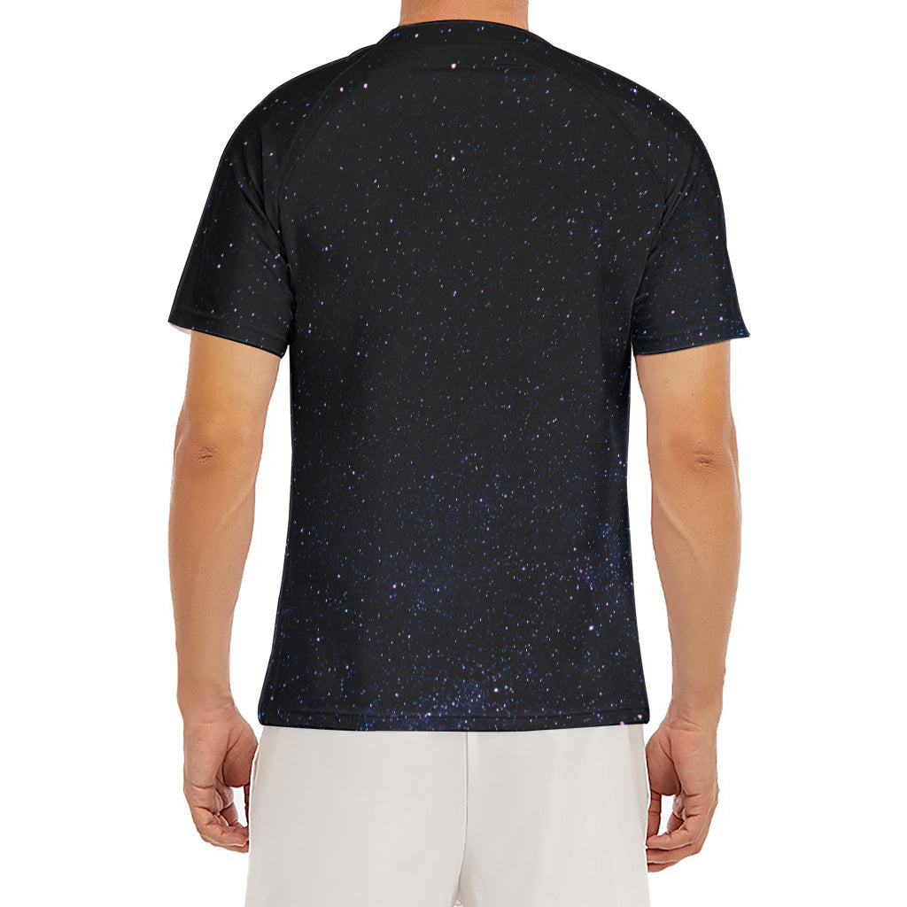 Dark Space Print Men's Short Sleeve Rash Guard