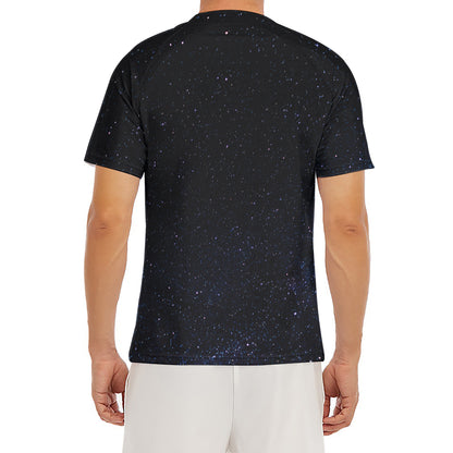 Dark Space Print Men's Short Sleeve Rash Guard