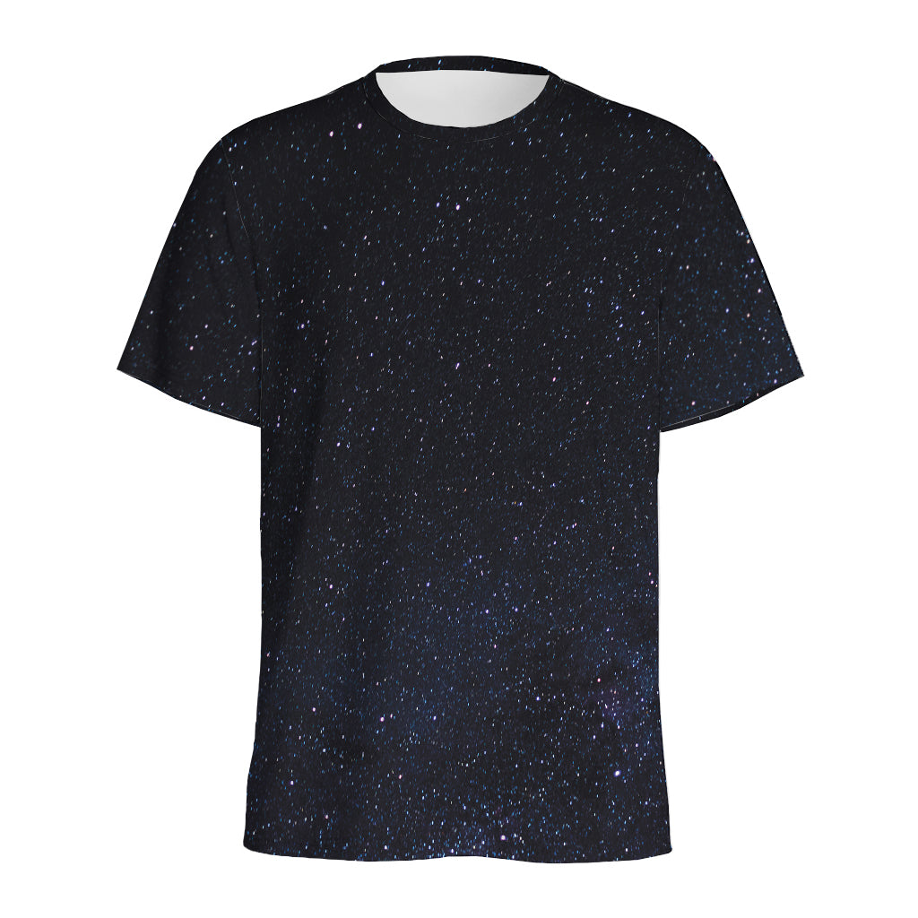 Dark Space Print Men's Sports T-Shirt