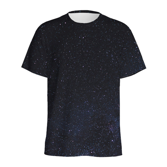 Dark Space Print Men's Sports T-Shirt