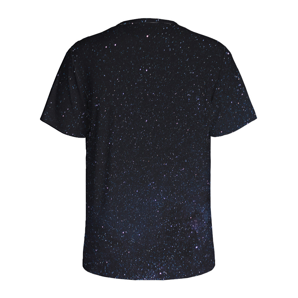 Dark Space Print Men's Sports T-Shirt
