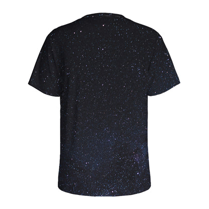 Dark Space Print Men's Sports T-Shirt