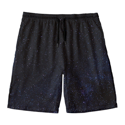 Dark Space Print Men's Swim Trunks