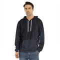 Dark Space Print Men's Velvet Pullover Hoodie