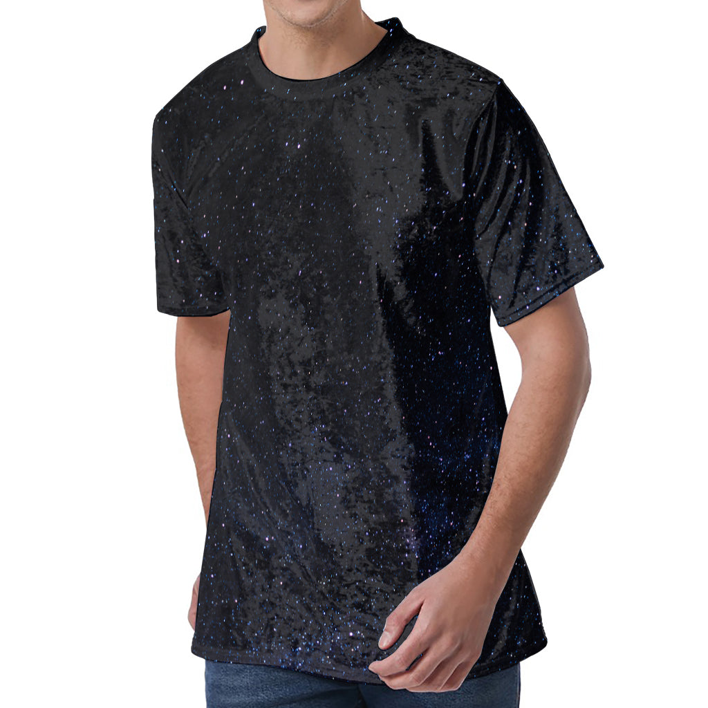 Dark Space Print Men's Velvet T-Shirt