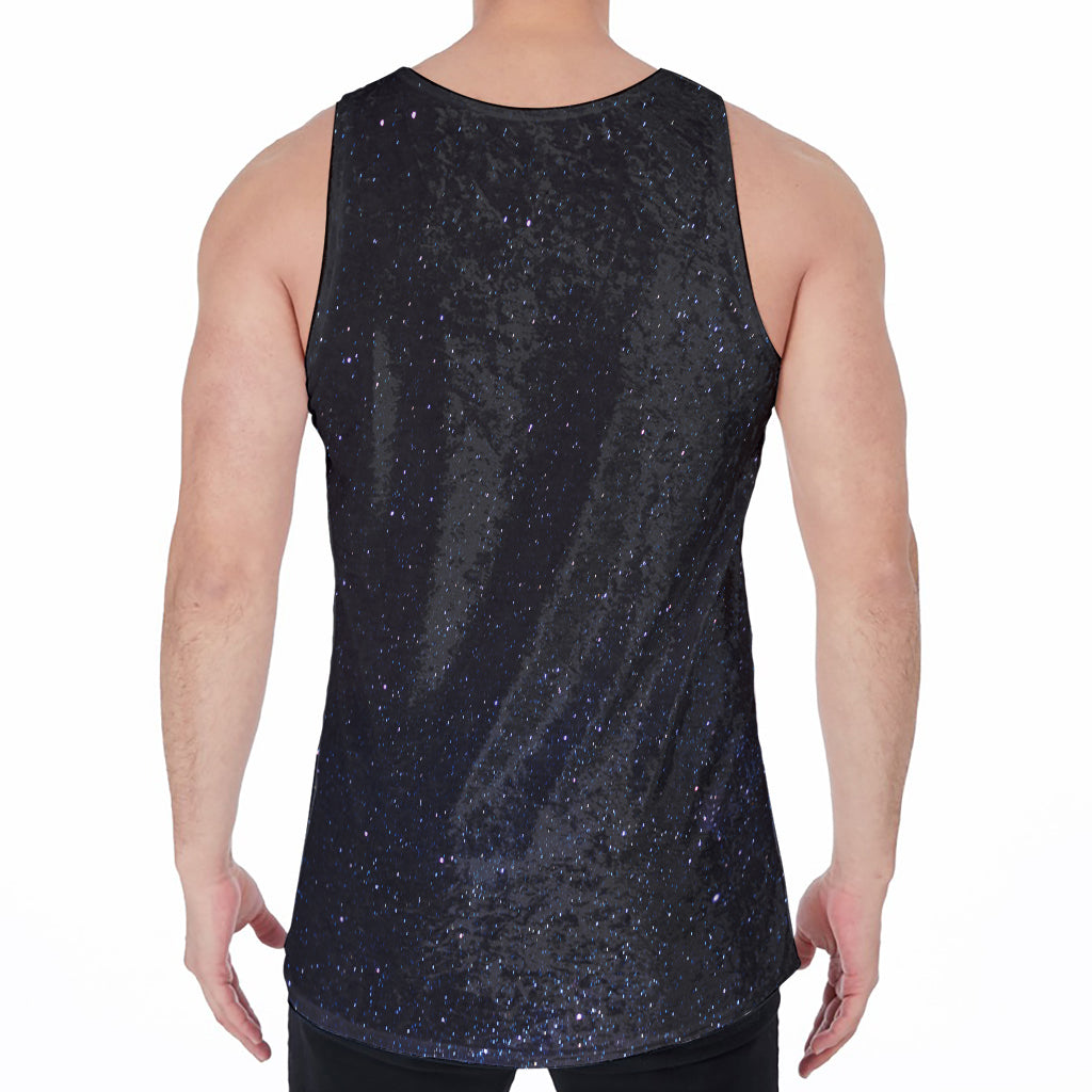 Dark Space Print Men's Velvet Tank Top