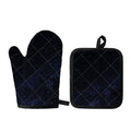 Dark Space Print Oven Mitt And Pot Holder Set