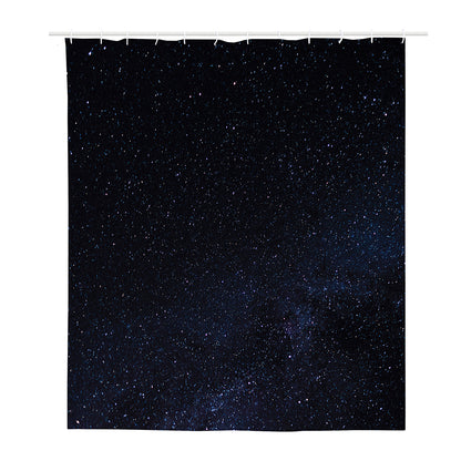 Dark Space Print Polyester Shower Curtain