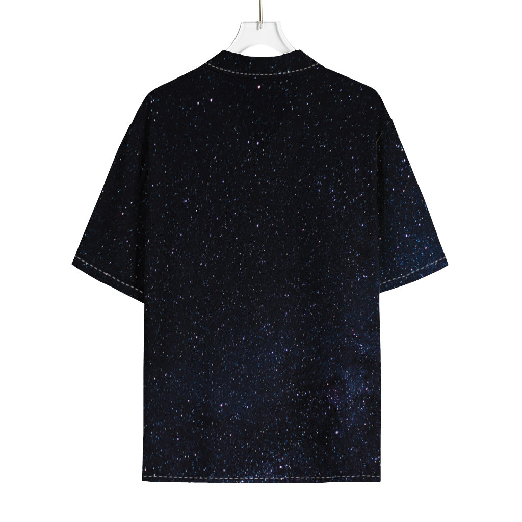 Dark Space Print Rayon Hawaiian Shirt