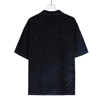 Dark Space Print Rayon Hawaiian Shirt