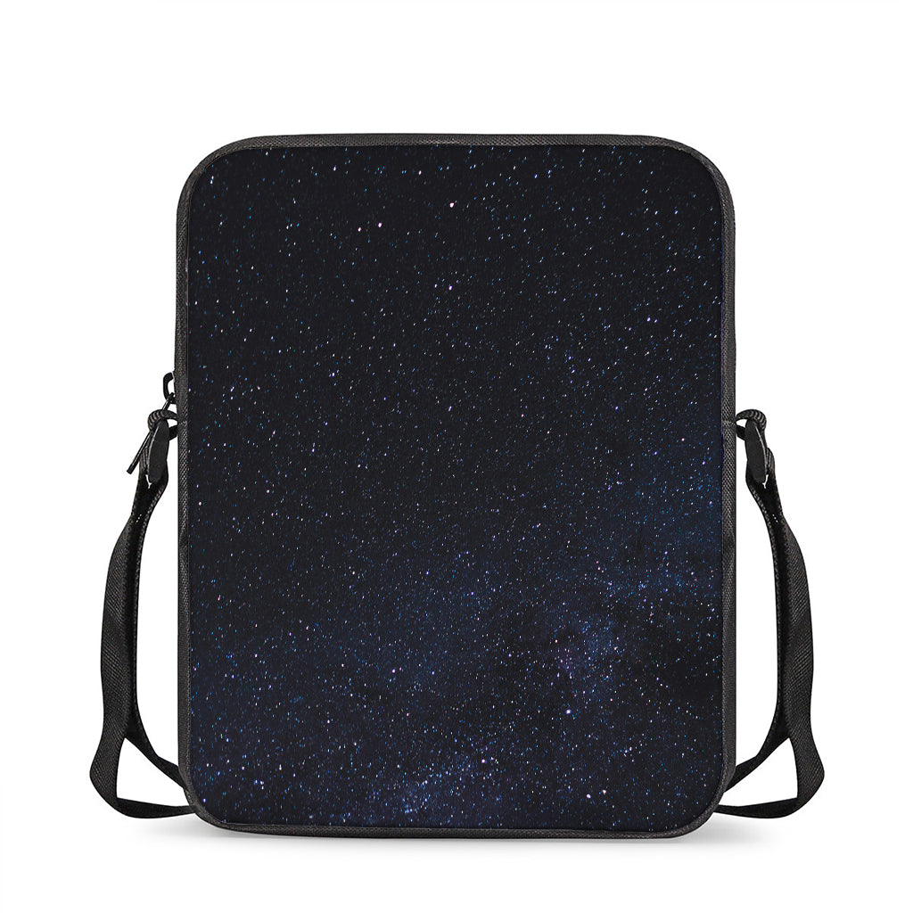 Dark Space Print Rectangular Crossbody Bag