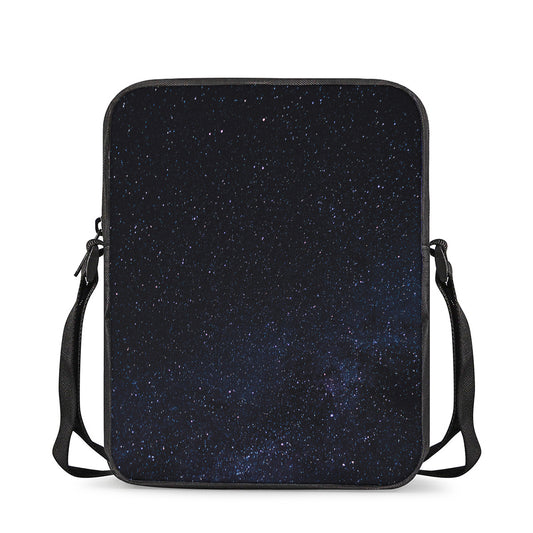 Dark Space Print Rectangular Crossbody Bag
