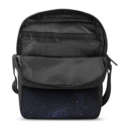 Dark Space Print Rectangular Crossbody Bag