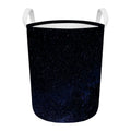 Dark Space Print Round Laundry Basket