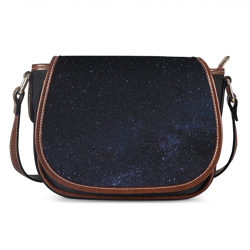 Dark Space Print Saddle Bag