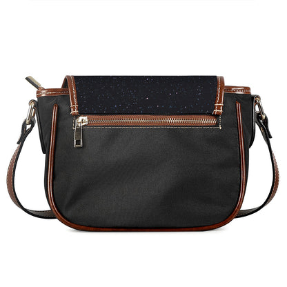 Dark Space Print Saddle Bag