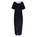 Dark Space Print Short Sleeve Long Nightdress