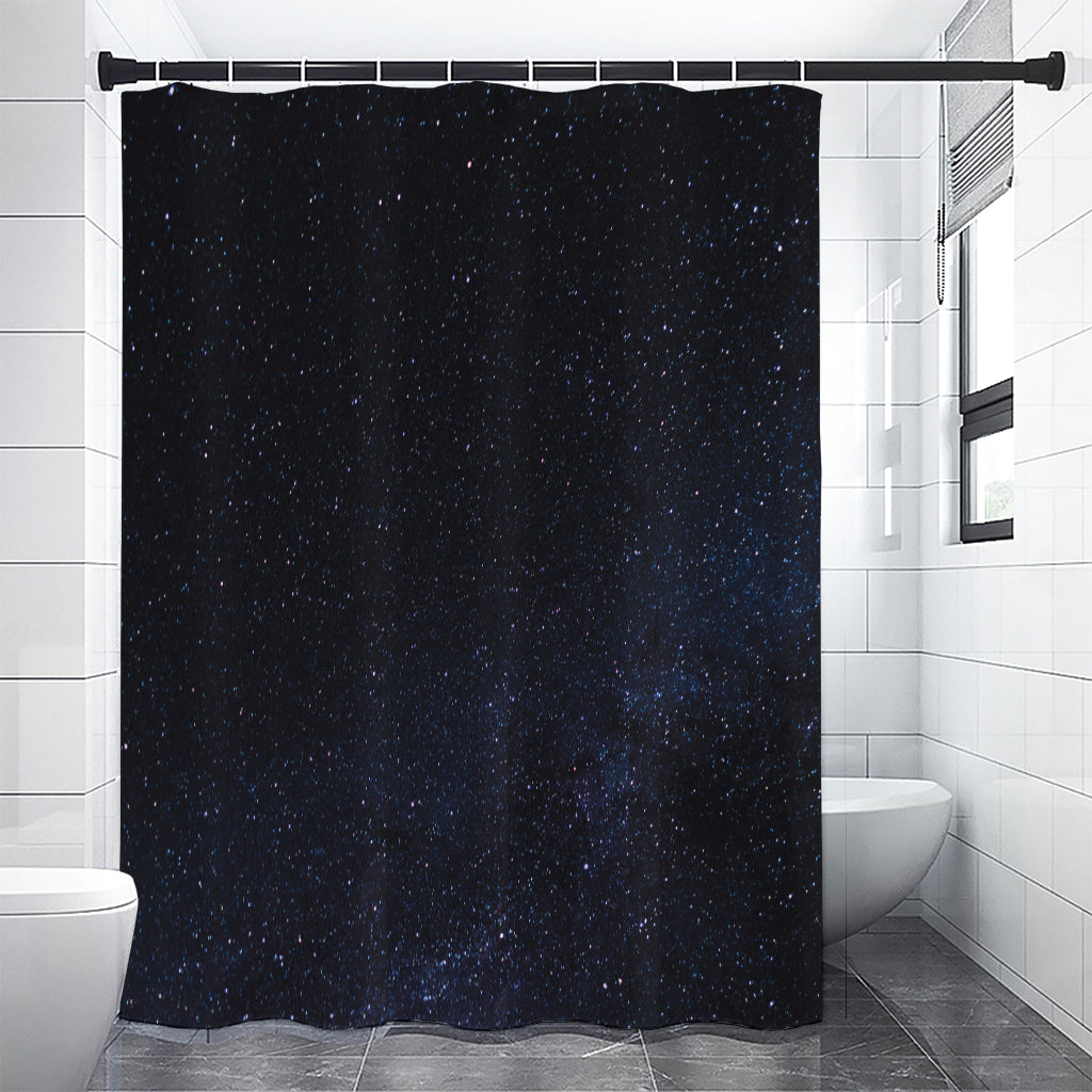Dark Space Print Shower Curtain