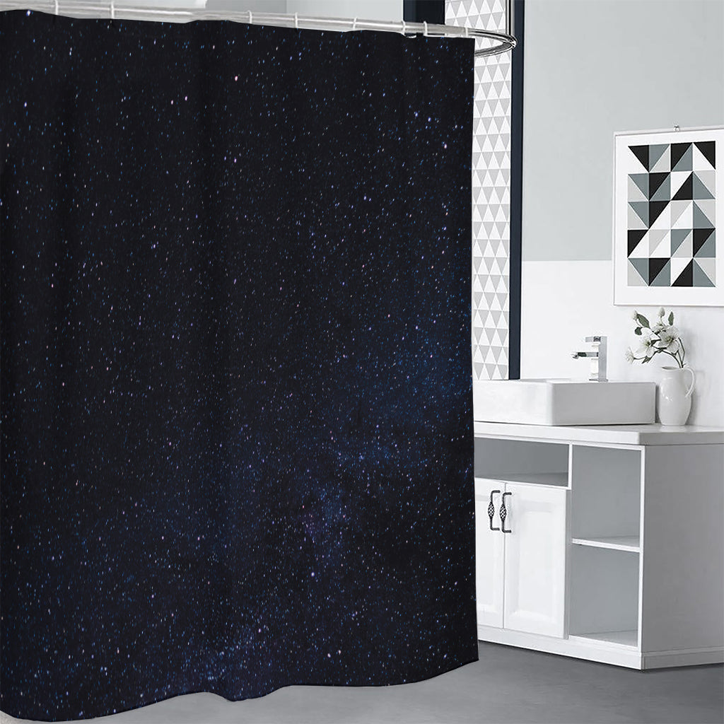 Dark Space Print Shower Curtain
