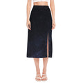 Dark Space Print Side Slit Midi Skirt