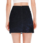Dark Space Print Side Slit Mini Skirt