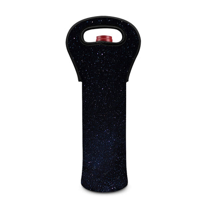 Dark Space Print Single Neoprene Wine Tote