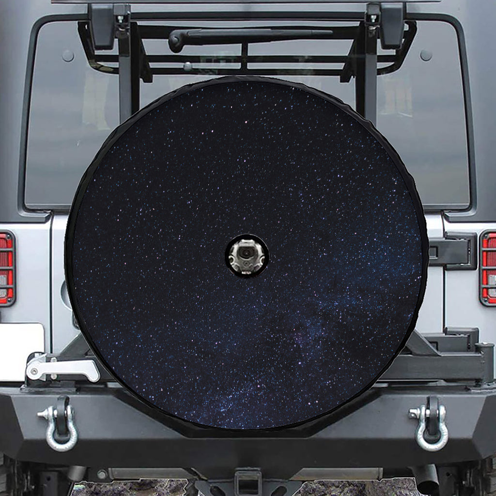 Dark Space Print Tire Cover With Camera Hole