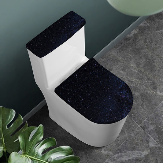 Dark Space Print Toilet Lid And Tank Cover Set