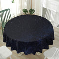Dark Space Print Waterproof Round Tablecloth
