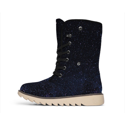 Dark Space Print Winter Boots
