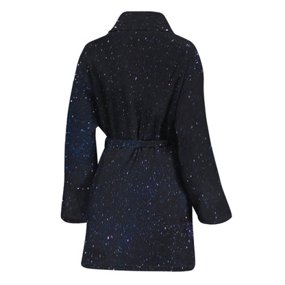 Dark Space Print Women's Bathrobe