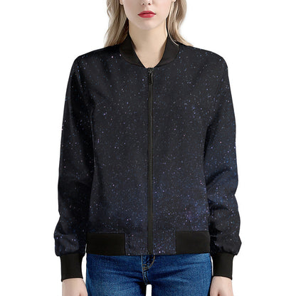Dark Space Print Women's Bomber Jacket