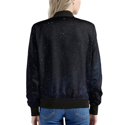 Dark Space Print Women's Bomber Jacket