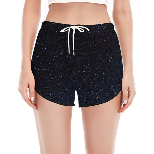 Dark Space Print Women's Split Running Shorts