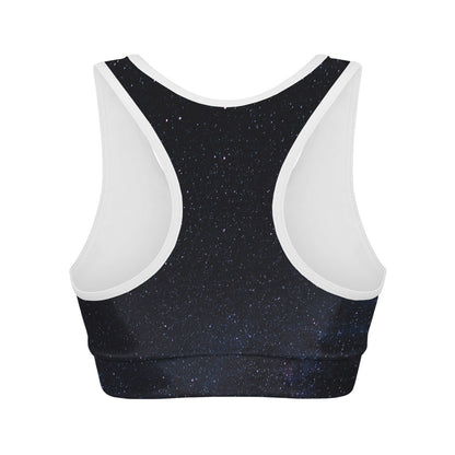 Dark Space Print Women's Sports Bra