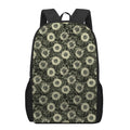 Dark Sunflower Pattern Print 17 Inch Backpack