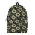 Dark Sunflower Pattern Print School Backpack