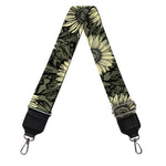 Dark Sunflower Pattern Print Bag Strap