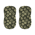 Dark Sunflower Pattern Print Bar Stool Covers