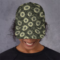 Dark Sunflower Pattern Print Baseball Cap
