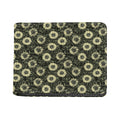 Dark Sunflower Pattern Print Bifold Wallet