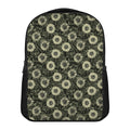 Dark Sunflower Pattern Print Casual Backpack