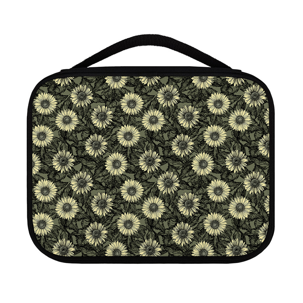 Dark Sunflower Pattern Print Classic Bible Case
