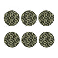 Dark Sunflower Pattern Print Coaster Set