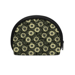 Dark Sunflower Pattern Print Coin Purse