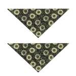 Dark Sunflower Pattern Print Dog Bandana
