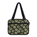 Dark Sunflower Pattern Print Double Strap Bible Bag
