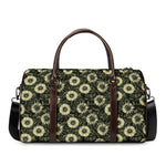 Dark Sunflower Pattern Print Duffle Bag